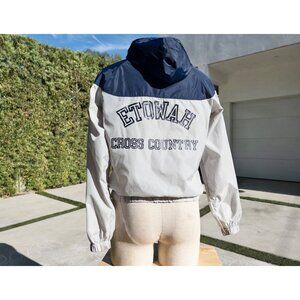 ETOWAH Cross Country Vintage Windbreaker By Nike | Navy Blue & Grey Size Medium